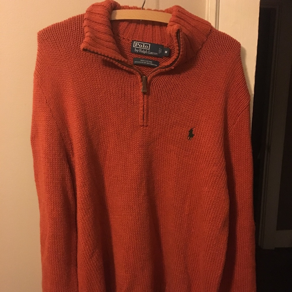 Polo knit pullover sweatshirt